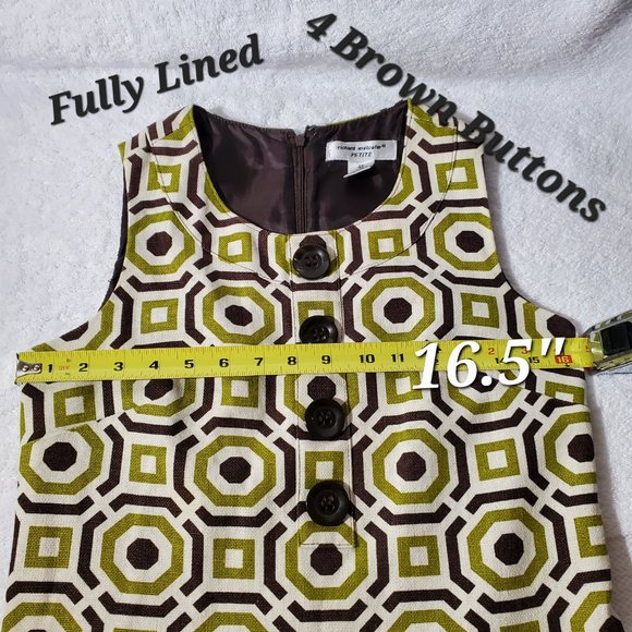 RICHARD MALCOLM Elegant Jacquard Sleeveless Sheath Petite Lined Dress - Picture 9 of 11